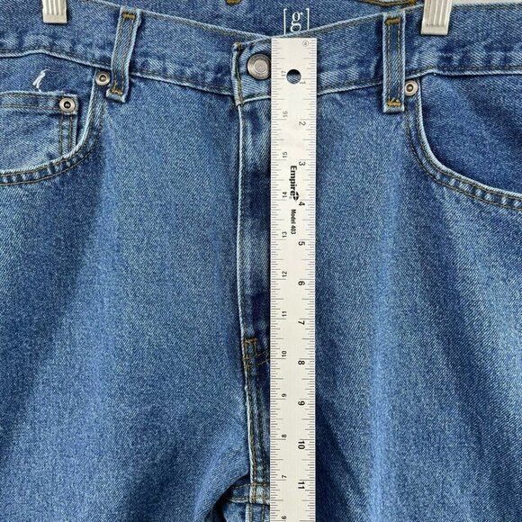 George Jeans Men's Sz 36x30 Blue Denim Medium Wash Regular Tapered Leg Mid Rise - Picture 4 of 12